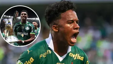 Luis Guilherme e Endrick em ação pelo Palmeiras