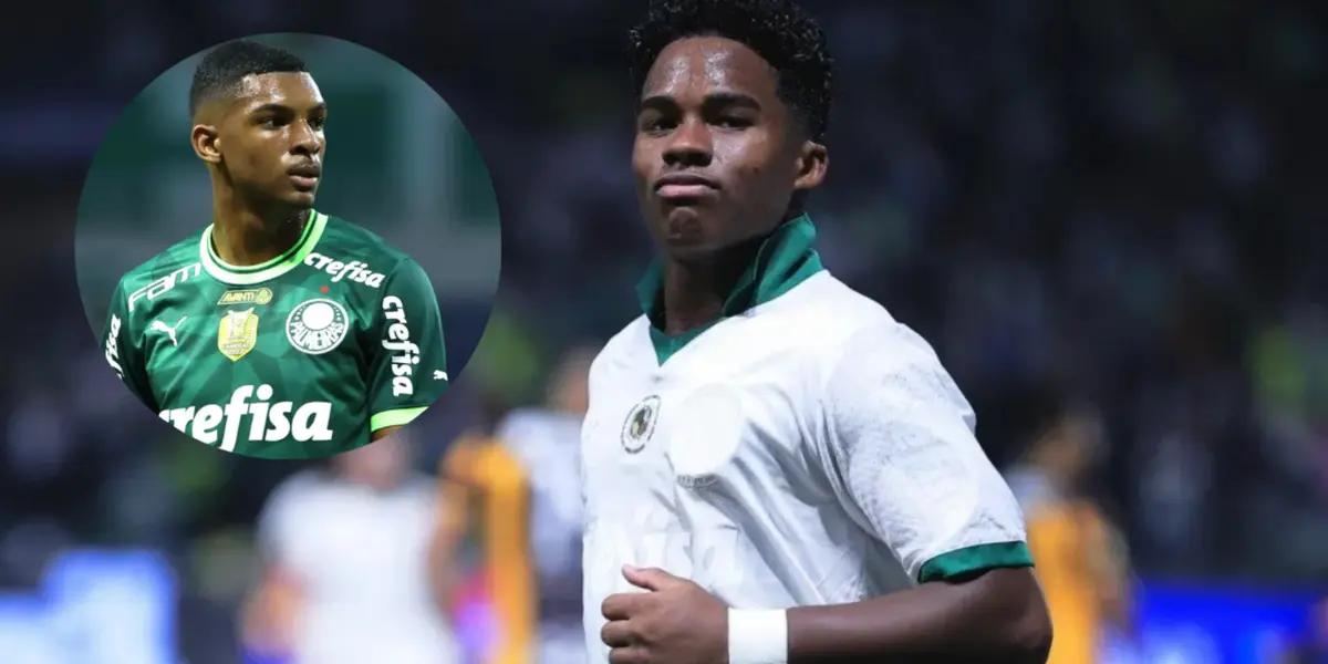 Luís Guilherme pelo Palmeiras ao lado de Endrick no Verdão