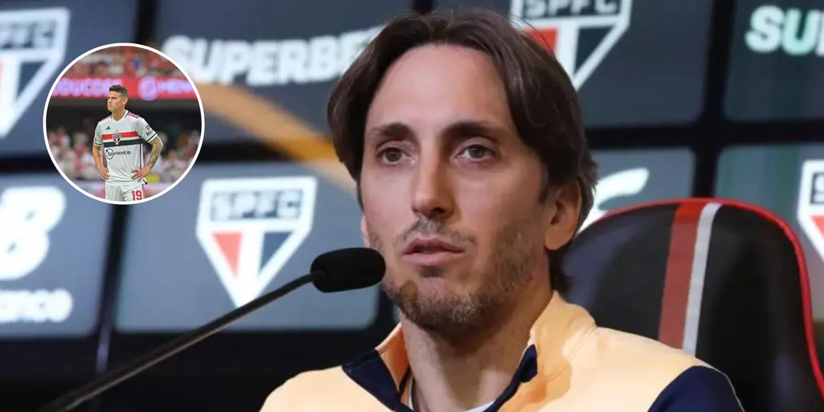 Luís Zubeldía em entrevista coletiva do São Paulo