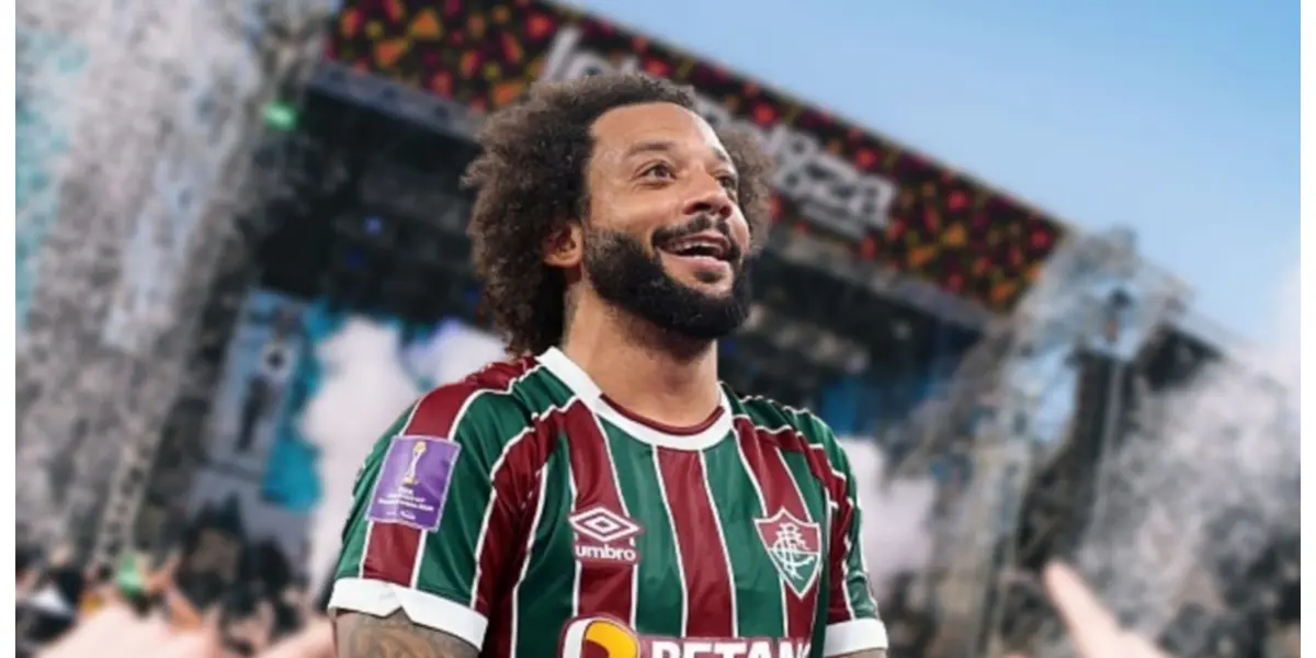Marcelo com a camisa do Fluminense