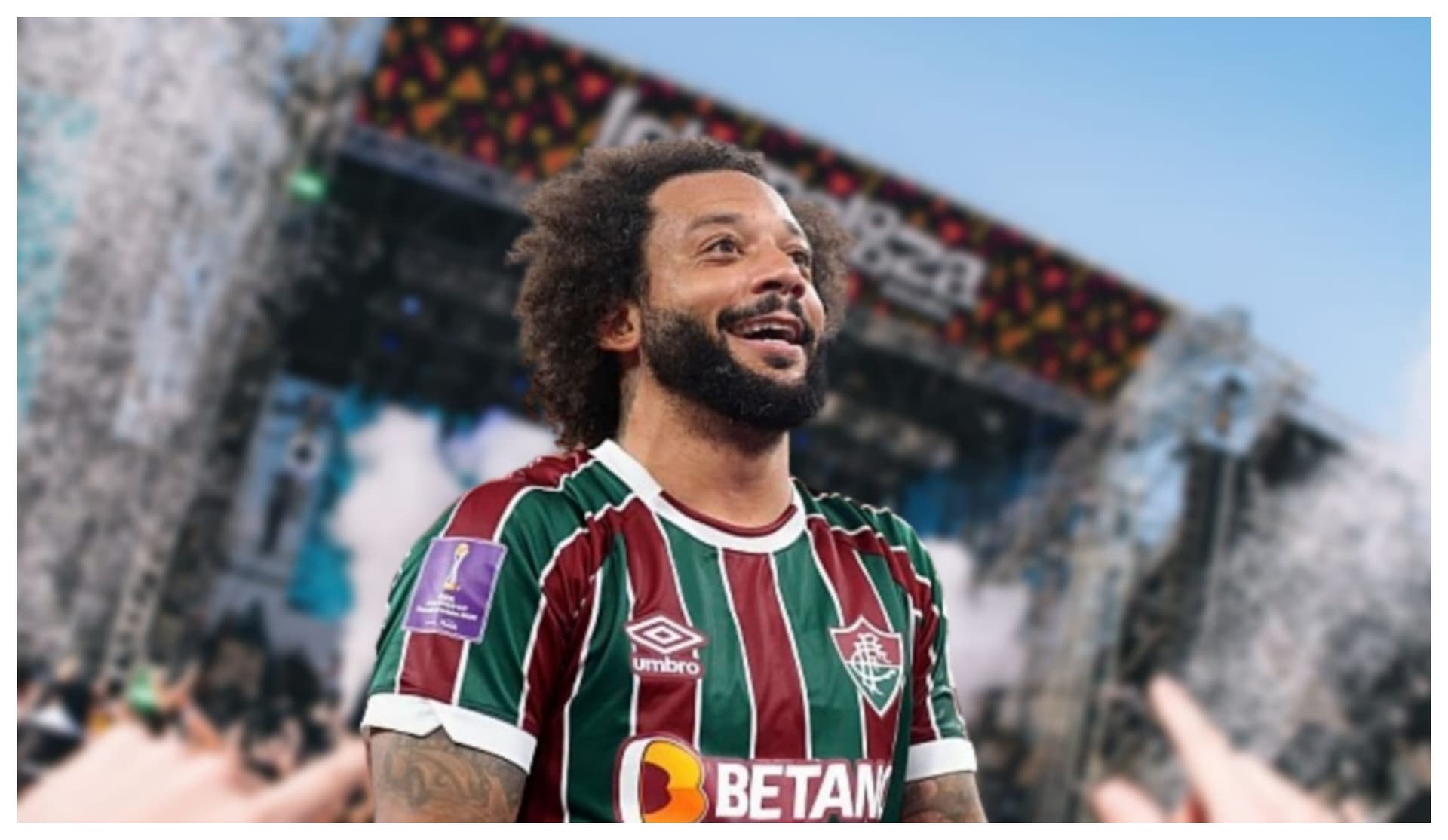 Marcelo com a camisa do Fluminense