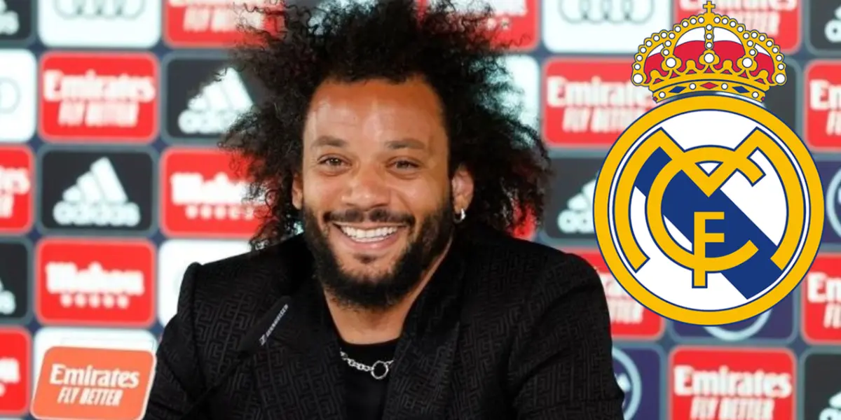 Marcelo em entrevista coletiva no Real Madrid
