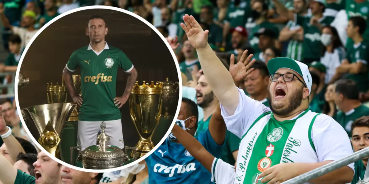 Marcos Rocha durante lançamento do Palmeiras