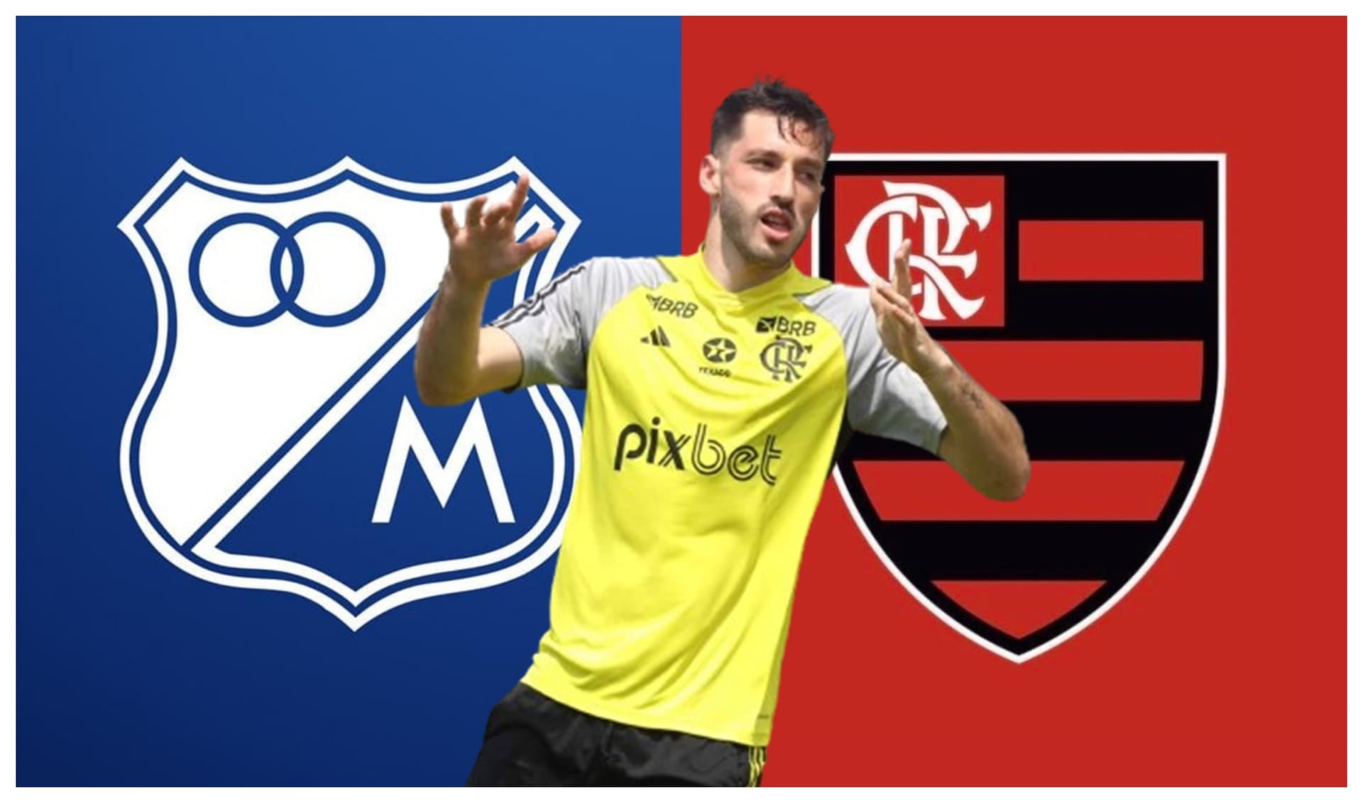 Matias Viña com a camisa do Flamengo