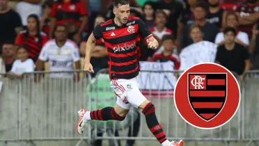 Matías Viña e o escudo do Flamengo