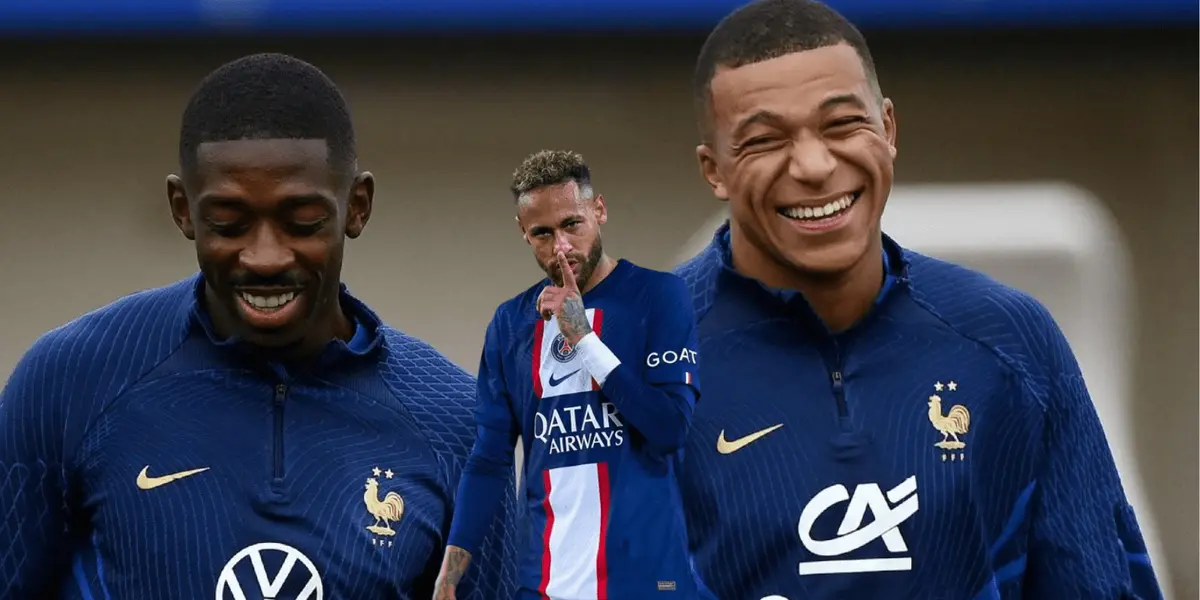 Mbappé recebeu Dembélé no PSG em suas redes sociais, mas Neymar não