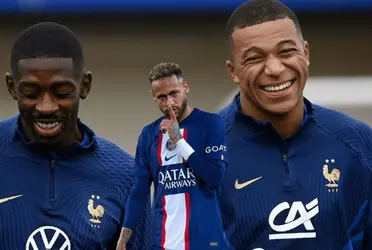 Mbappé recebeu Dembélé no PSG em suas redes sociais, mas Neymar não