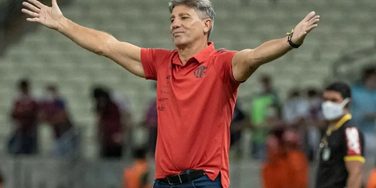 Mesmo com goleada sobre o Fortaleza, Renato Portaluppi foi tirado do sério pela imprensa e cometeu gafe que entrega o Brasileirão