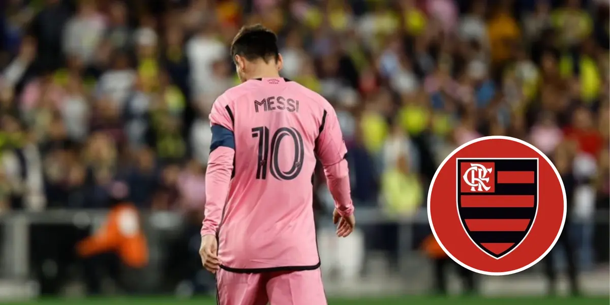 Messi e o escudo do Flamengo