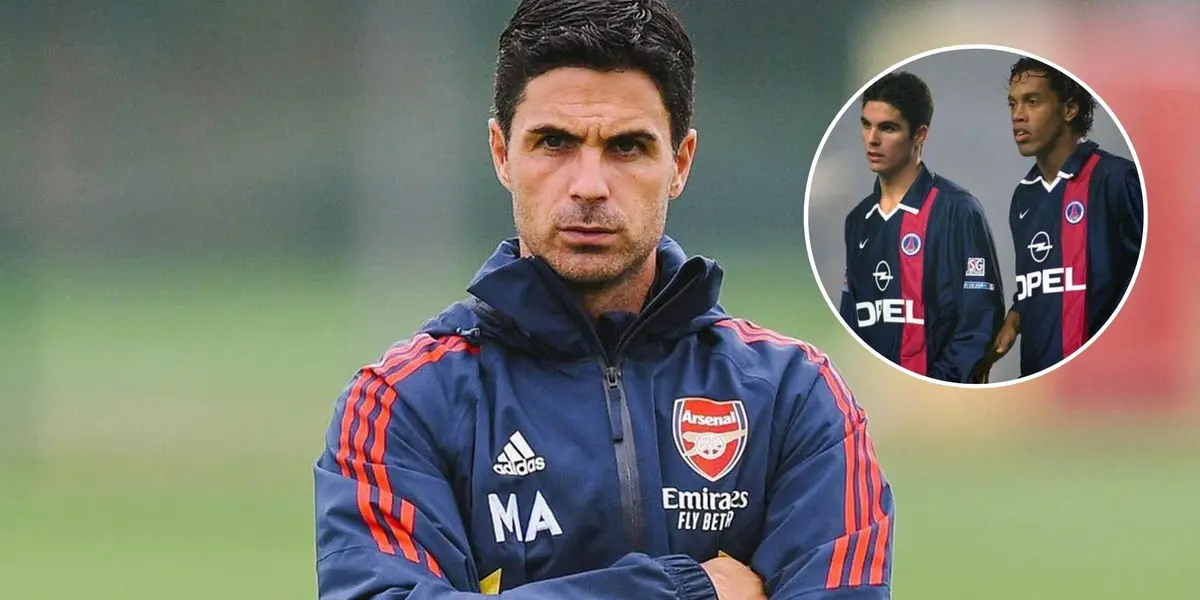 Mikel Arteta - Ronaldinho (Foto: Arsenal)