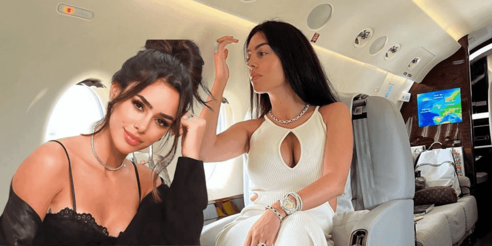 Modelo brasileira vive com poucos luxos apesar de ser milionária, enquanto Georgina apareceu com esse luxo
