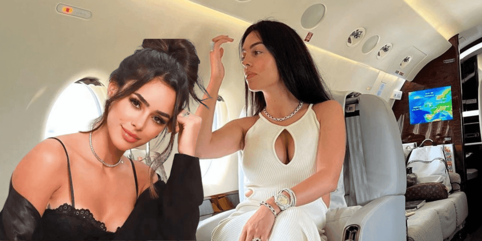 Modelo brasileira vive com poucos luxos apesar de ser milionária, enquanto Georgina apareceu com esse luxo