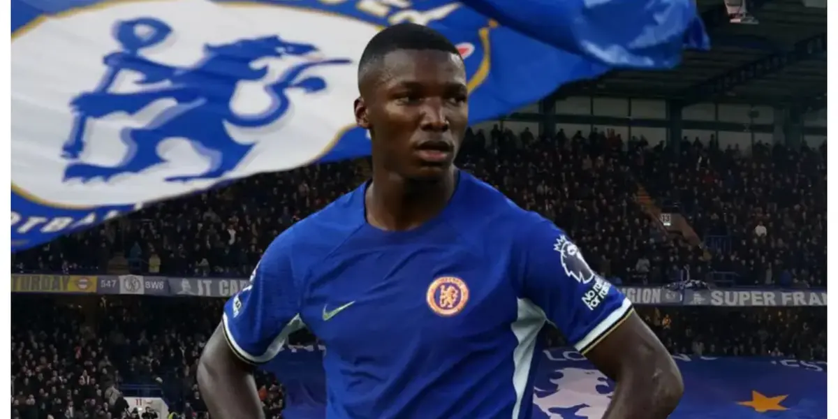 Moises Caicedo com a camisa do Chelsea