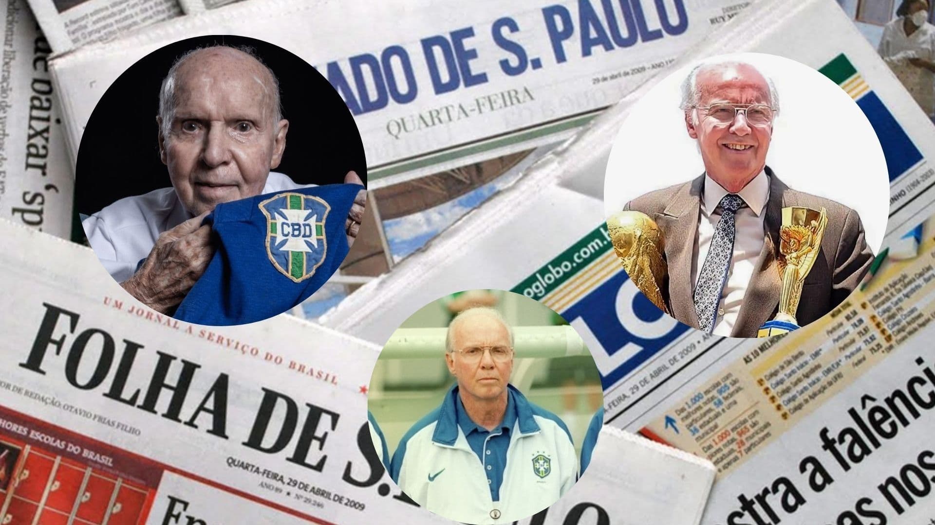 Morte de Zagallo repercutiu nos jornais brasileiros deste domingo