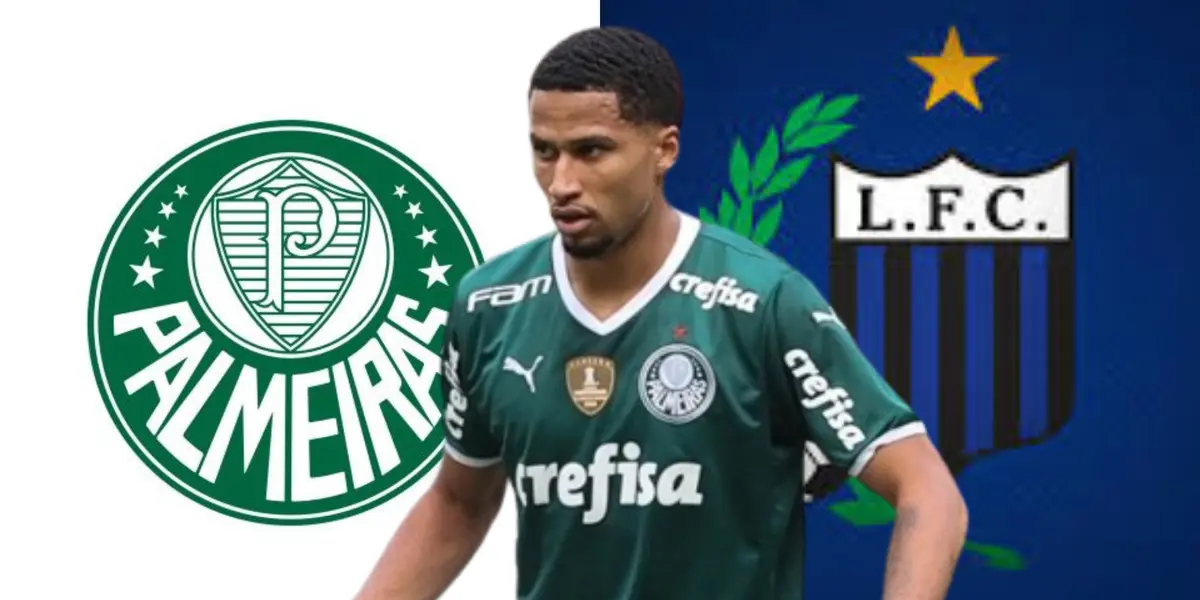 Murilo e o escudo do Palmeiras e do Liverpool