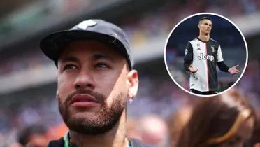 Neymar ao lado de CR7 com a camisa da Juventus
