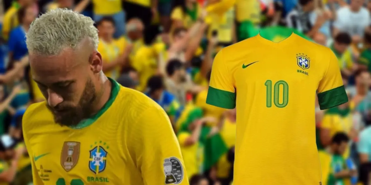 Neymar com a camisa 10 da Seleção Brasileira