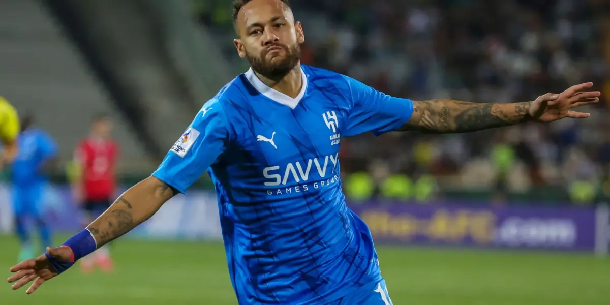 Neymar comemora gol do Al-Hilal