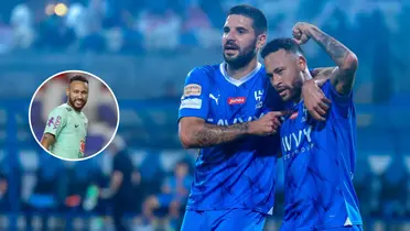 Neymar comemora gol pelo Al-Hilal