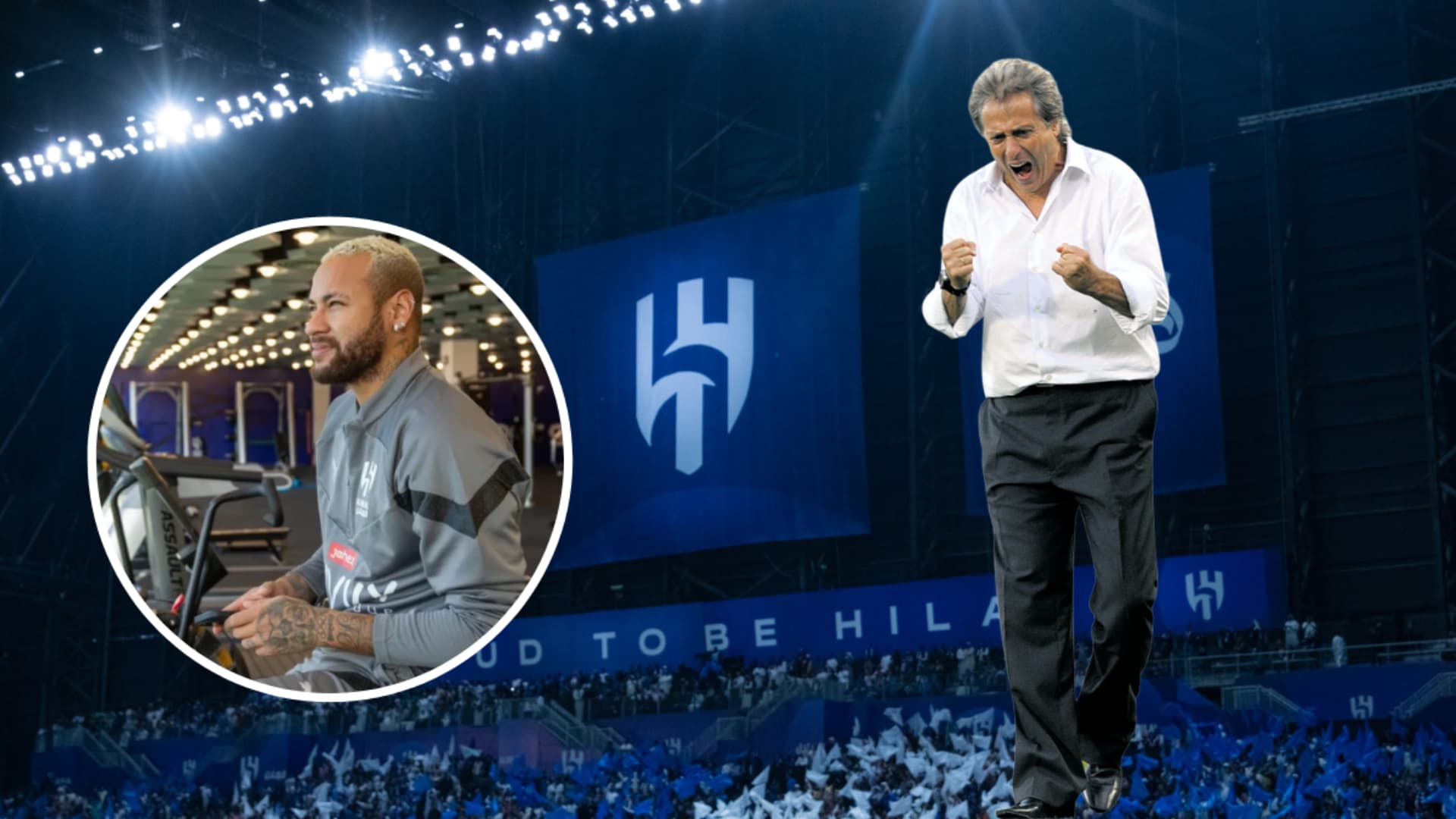 Neymar e Jorge Jesus no Al-Hilal