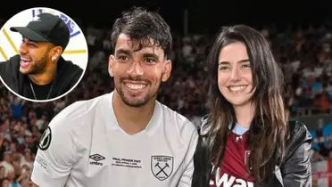 Neymar e Lucas Paquetá com sua esposa