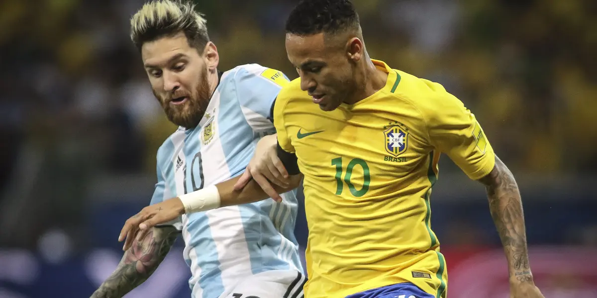Neymar e Messi já brilharam no clássico Brasil e Argentina