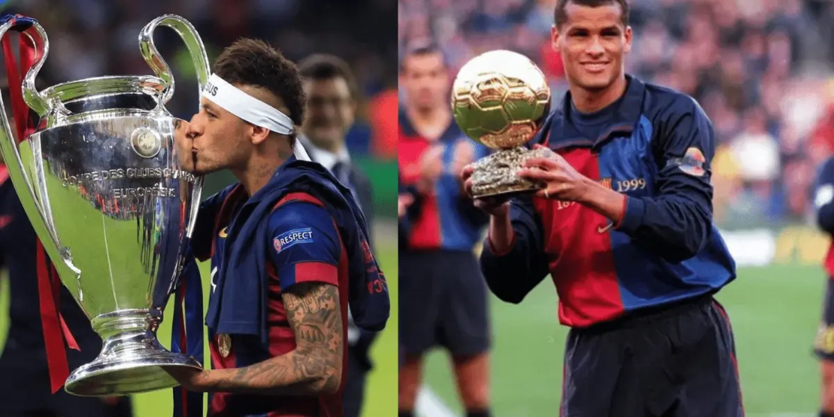 Neymar e Rivaldo foram ídolos no Barcelona