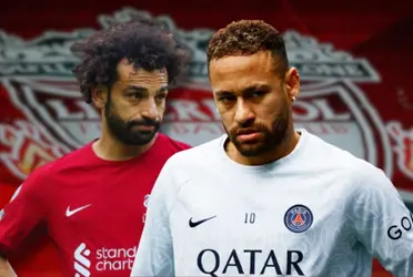 Neymar fazer parceria com Mohamed Salah no Liverpool