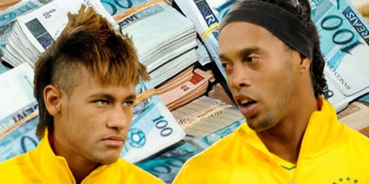 Neymar Júnior e Ronaldinho Gaúcho possuem milhões