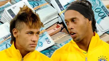 Neymar Júnior e Ronaldinho Gaúcho possuem milhões