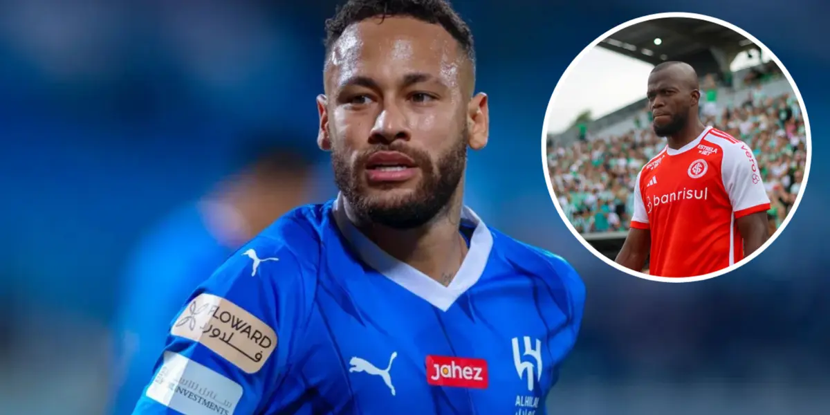 Neymar no Al-Hilal e Enner Valencia com a camisa do Inter