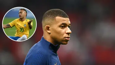 Neymar pela Seleção Brasileira ao lado de Mbappé no PSG