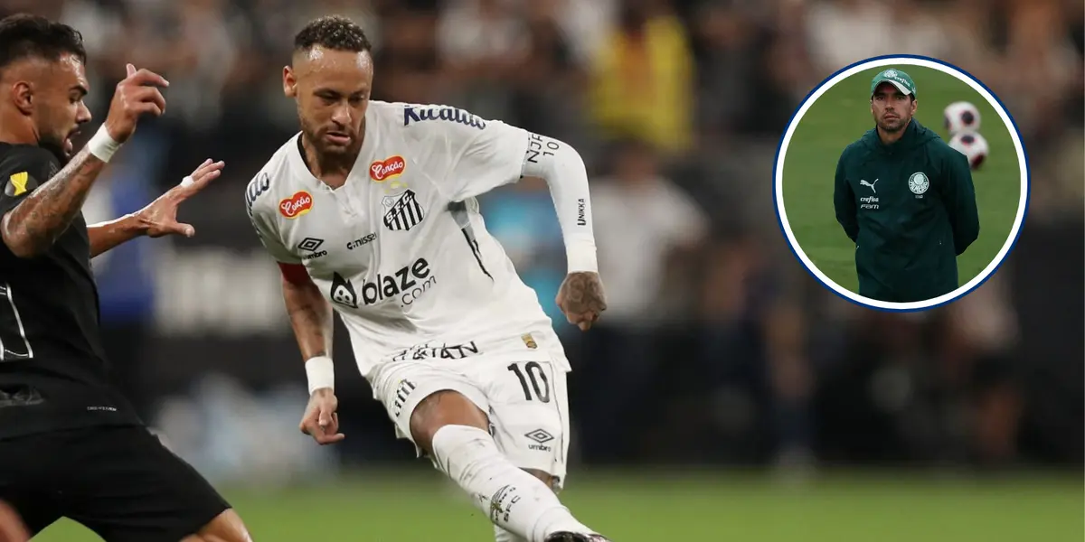 Neymar recebe recado de treinador do Palmeiras (Foto: Santos)