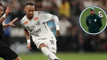 Neymar recebe recado de treinador do Palmeiras (Foto: Santos)