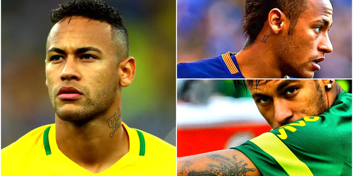 Neymar tem diversas tatuagens