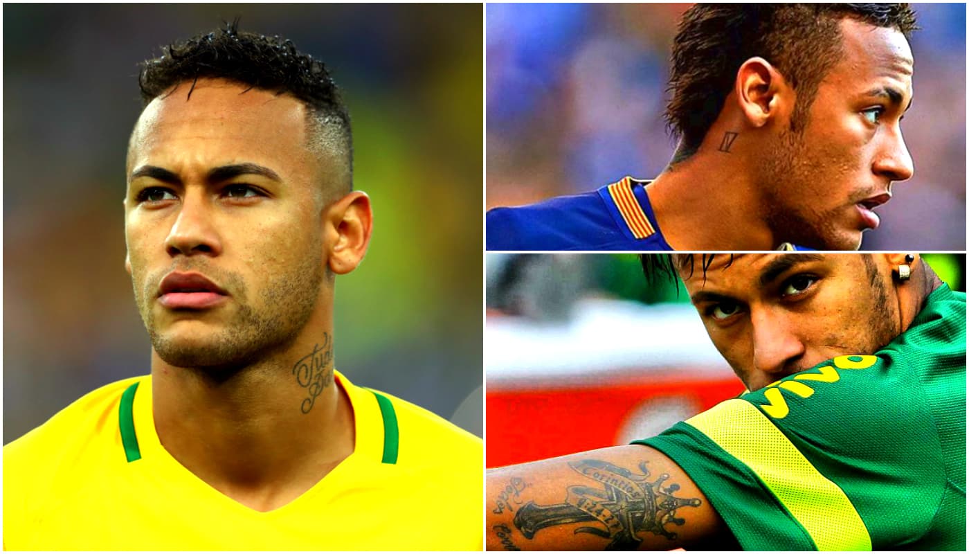 Neymar tem diversas tatuagens
