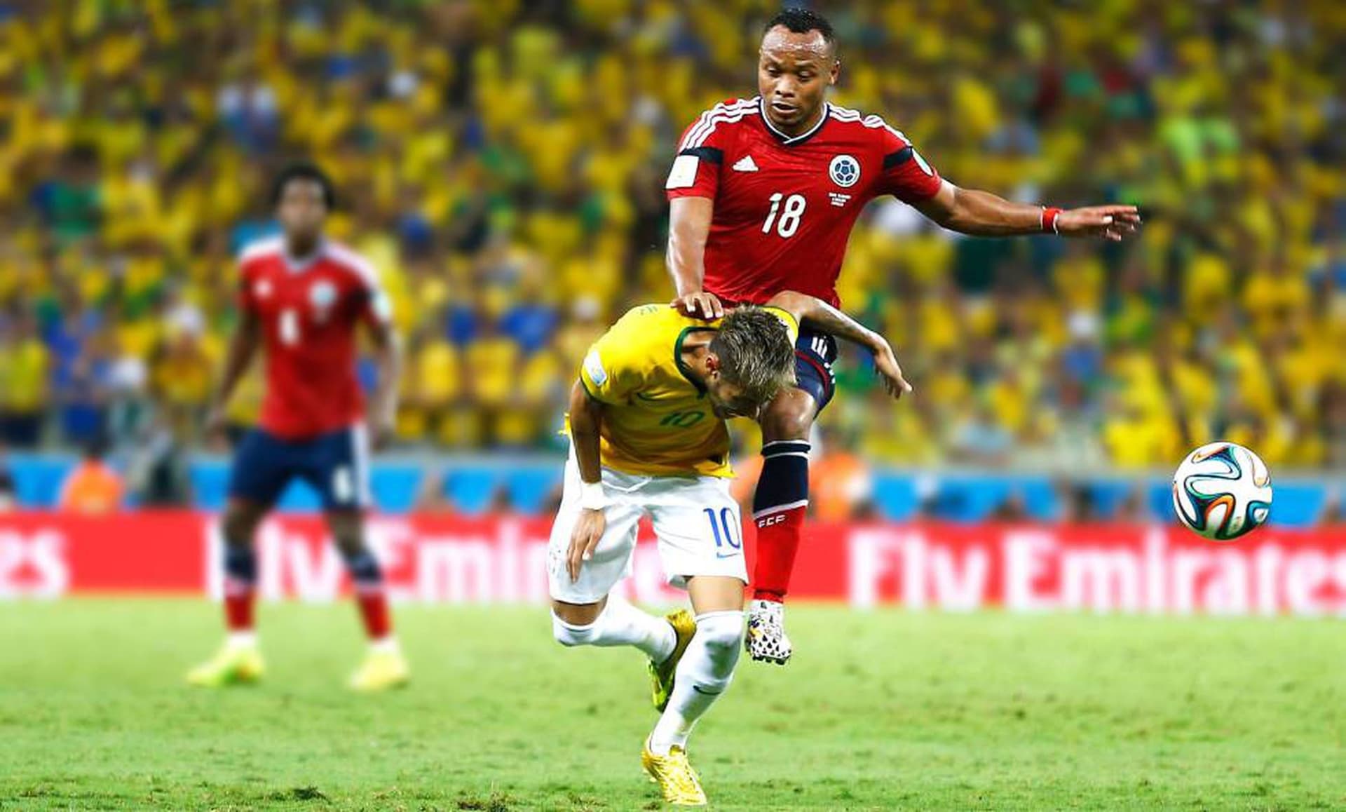 Neymar tem muitas histórias contra a Colômbia