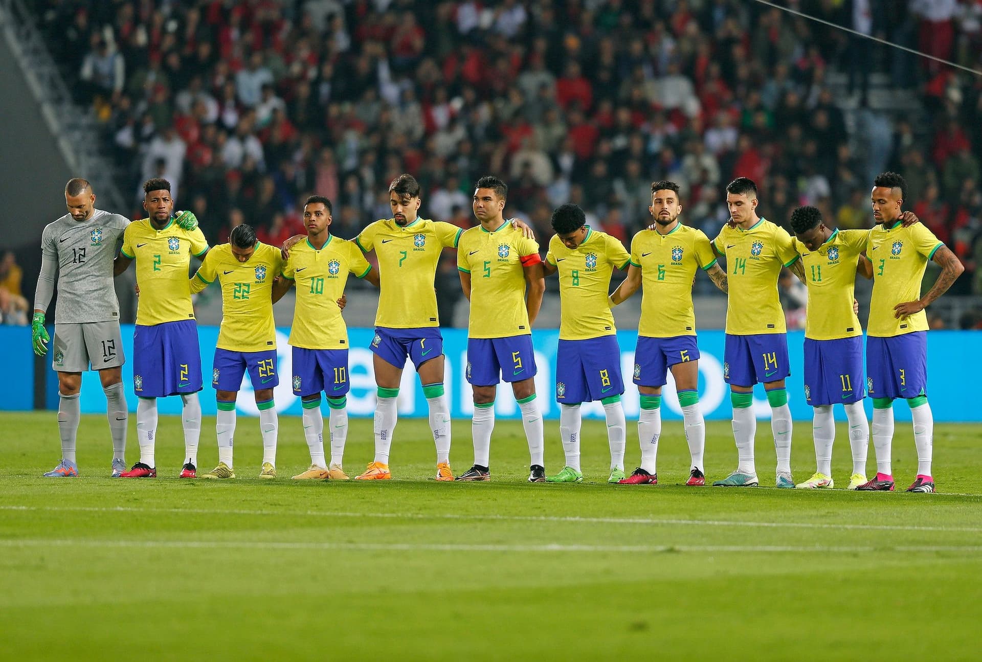O Brasil foi derrotado por 2 a 1 pela seleção de Marrocos