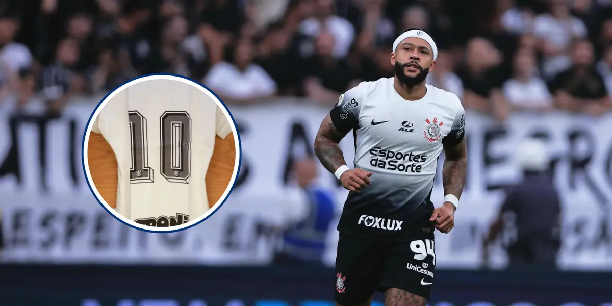 O dia que Depay vai vestir a camisa 10 do Corinthians (Foto: Corinthians)