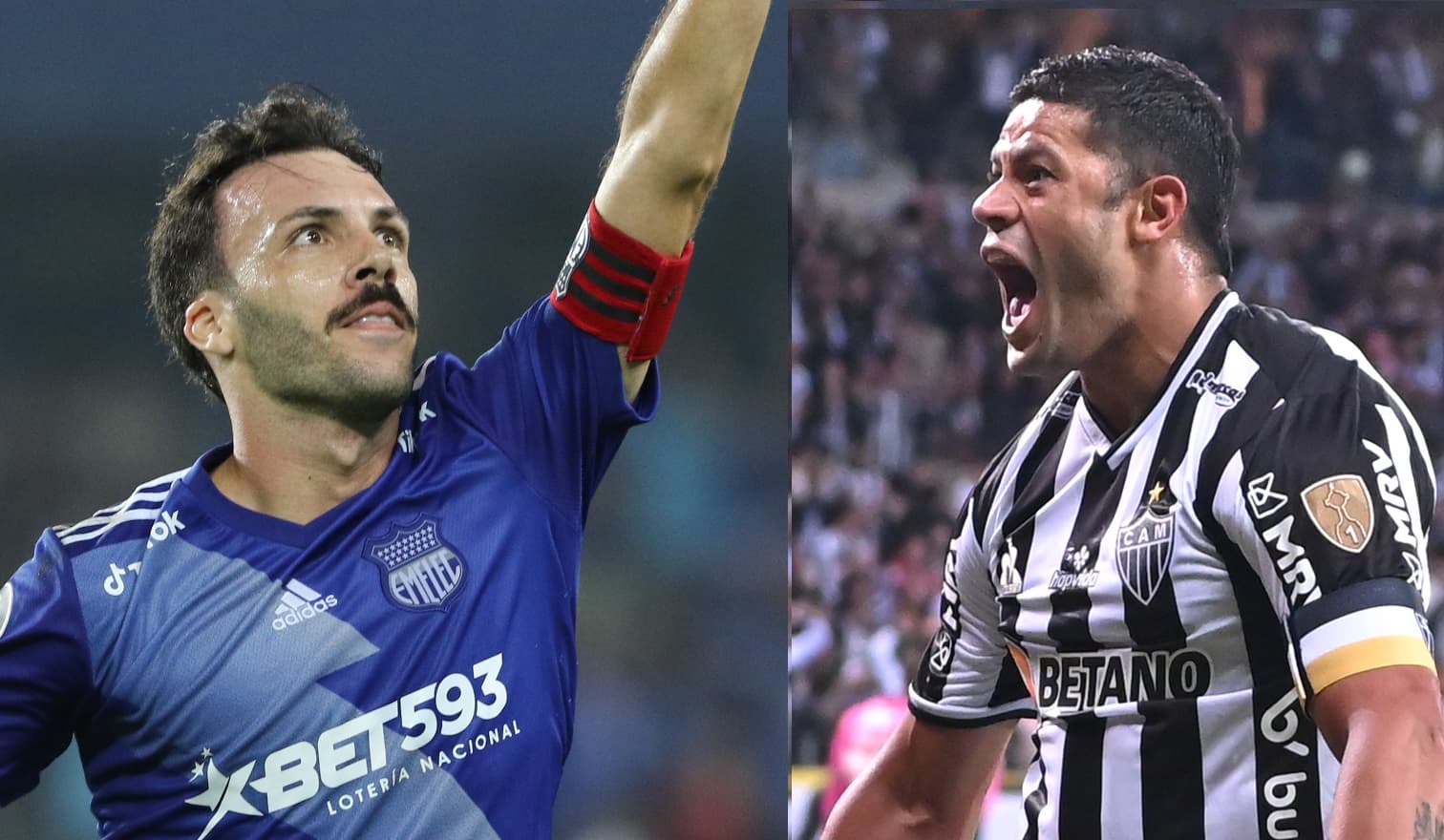 O Emelec oitavos de final da Copa Libertadores contra o Mineiro.
