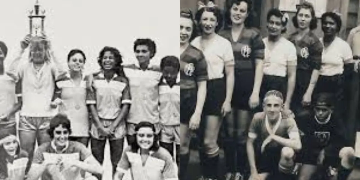 O futebol feminino no Brasil.