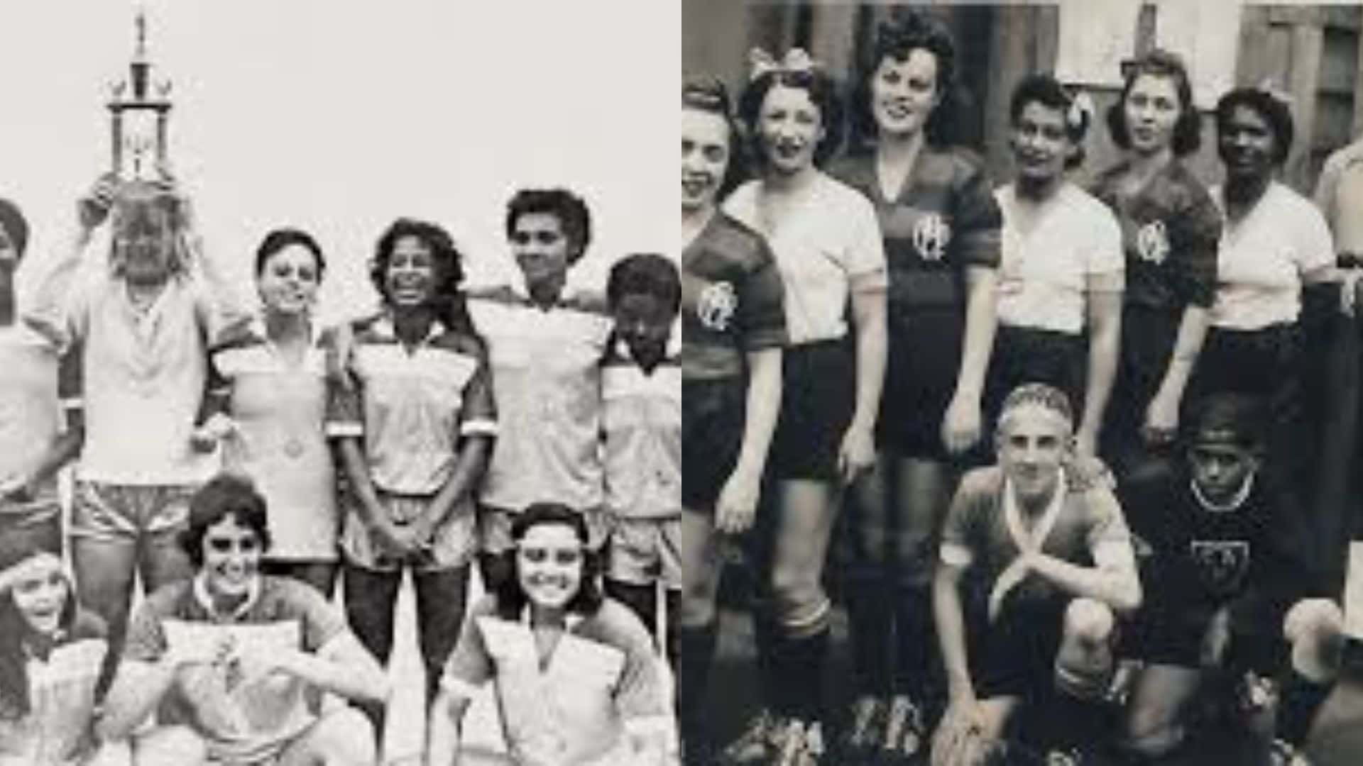 O futebol feminino no Brasil.