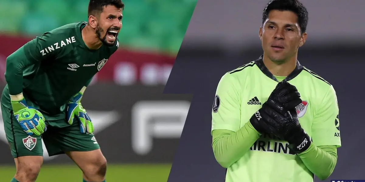 O goleiro do Fluminense Marcos Felipe referiu-se à atuação do futebolista contra o Independiente Santa Fe.