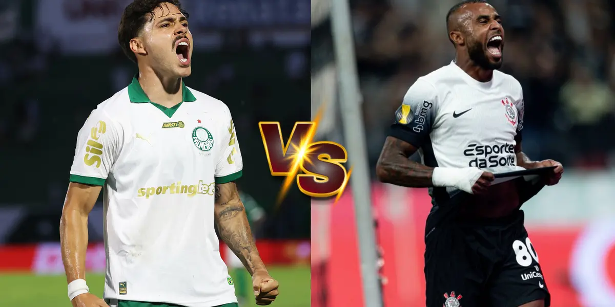 O jogo Palmeiras contra Corinthians / X