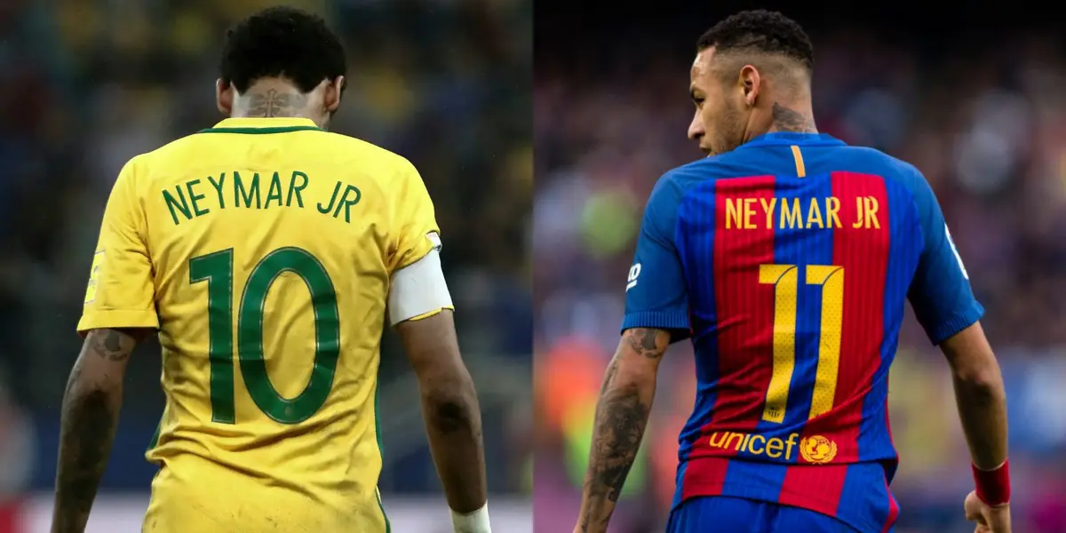 O número da camisa de Neymar no Santos