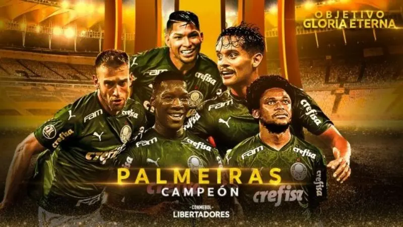 O Palmeiras venceu o Santos por 1 a 0 na grande final da Copa Libertadores no Maracanã