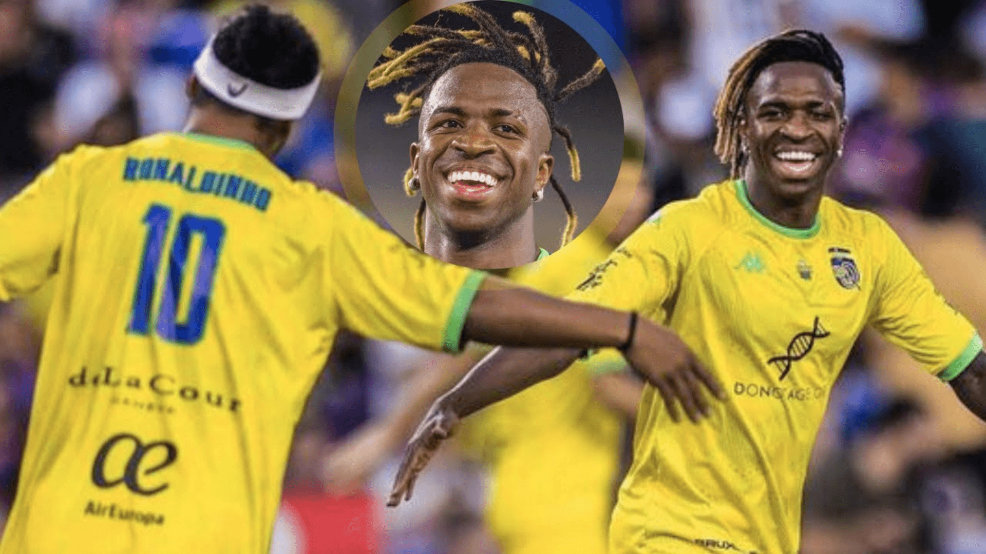 O pentacampeão Ronaldinho Gaúcho elogiou Vini Jr