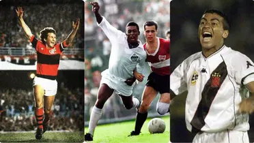 Os jogadores brasileiros com mais gols em clássicos / X