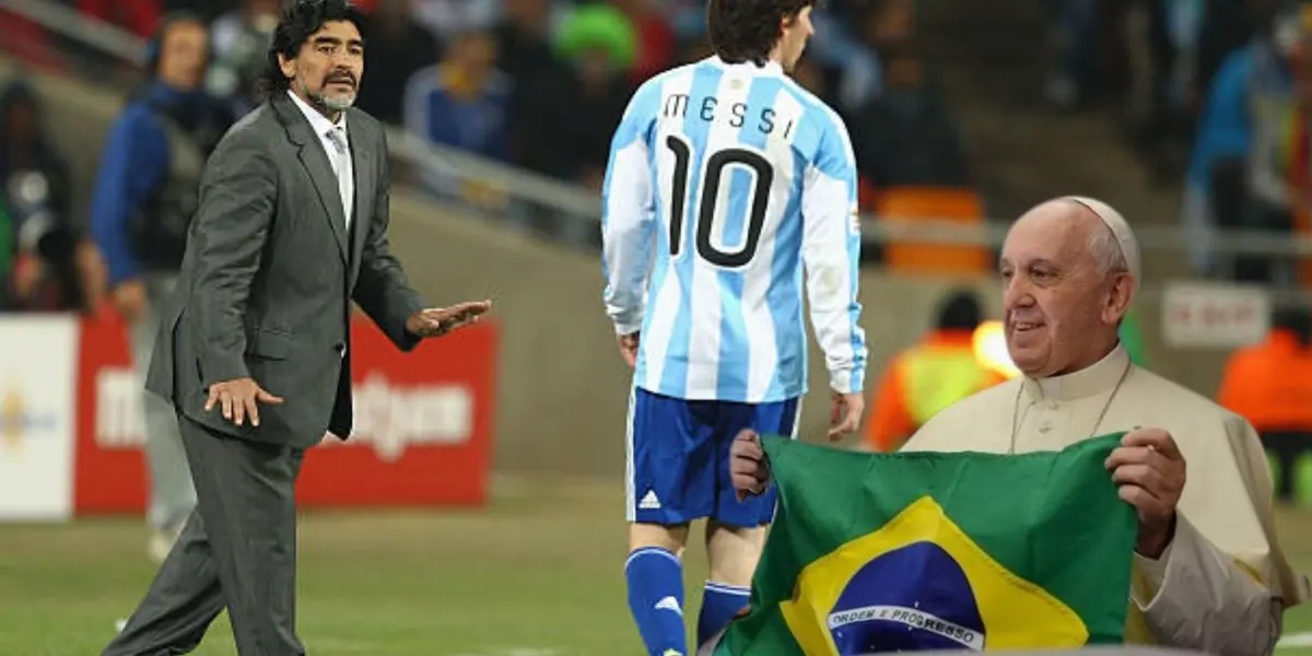 Papa Francisco que é argentino, foi questionado sobre quem escolheria entre Messi e Maradona, em meio a elogios aos dois ele escolheu um jogador brasileiro no lugar