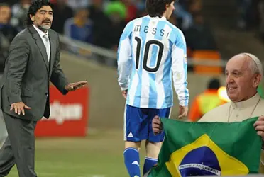 Papa Francisco que é argentino, foi questionado sobre quem escolheria entre Messi e Maradona, em meio a elogios aos dois ele escolheu um jogador brasileiro no lugar